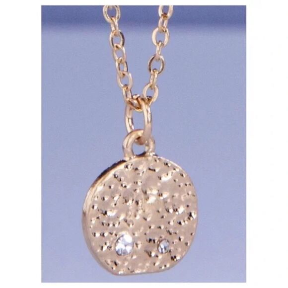 Gold Triple Layer Necklace Pink Stones - Picture 5 of 5